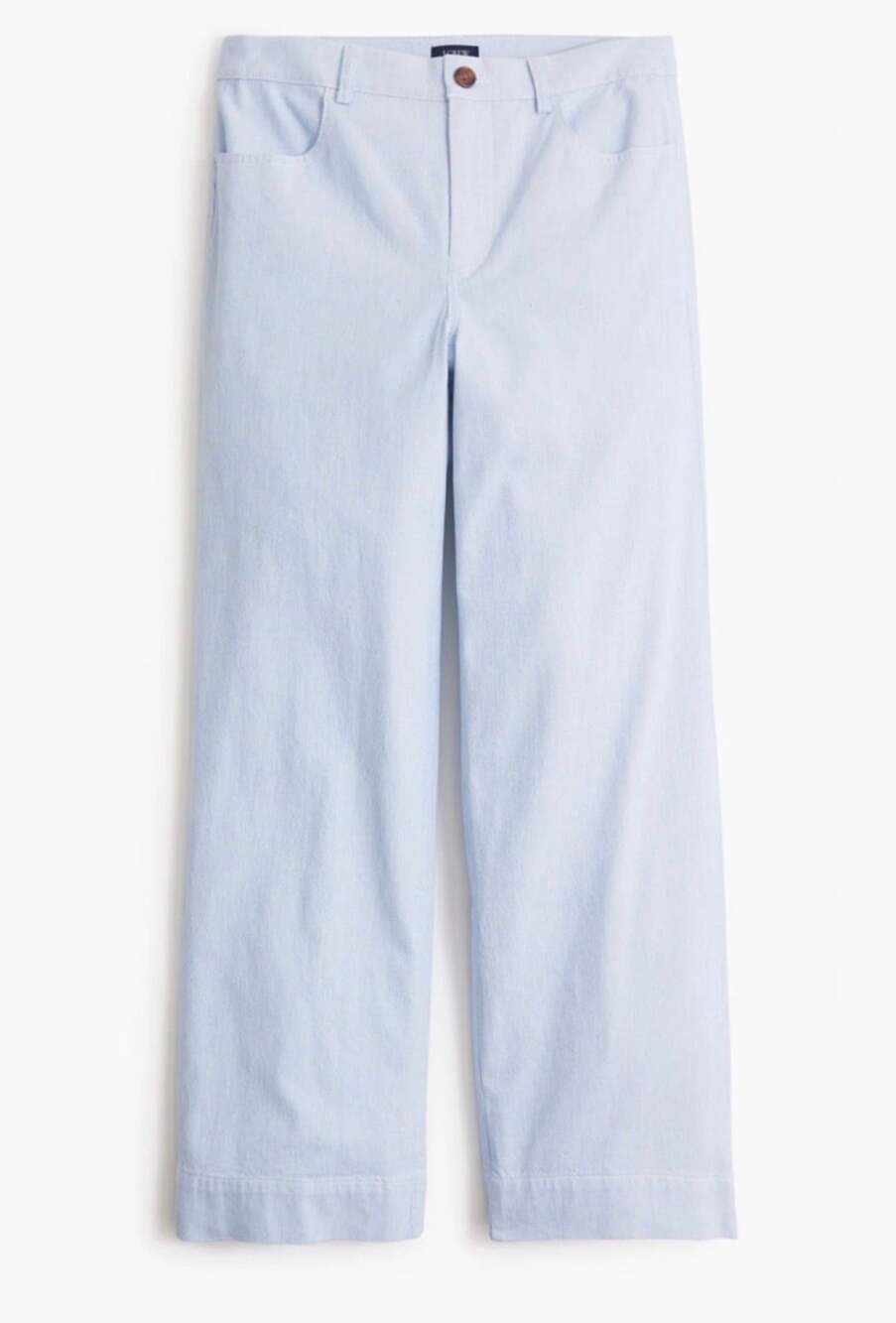J.Crew Factory 2025 Pants 29T Blue Cotton Elastane Wide Leg Trousers 29 Tall
